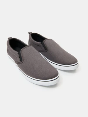 Sinsay - Trampki typu slip-on - szary