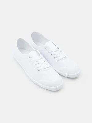 Sinsay - Trampki z ozdobnymi przeszyciami - biały