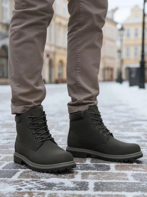 Sinsay - Trapery sznurowane z imitacji zamszu - czarny