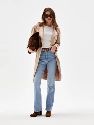 Sinsay - Trencz z ozdobnymi guzikami - beżowy