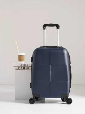 Sinsay - Twarda walizka podróżna na kółkach - granatowy
