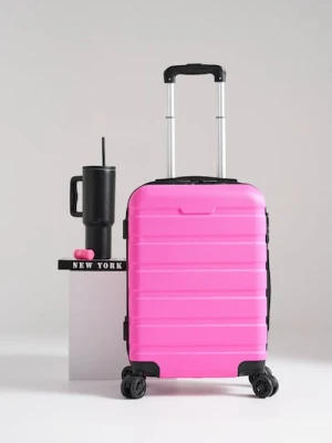 Sinsay - Twarda walizka podróżna na kółkach - różowy