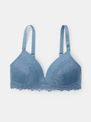 Zdjęcie produktu Sinsay - Usztywniany biustonosz do karmienia z ozdobną koronką - niebieski