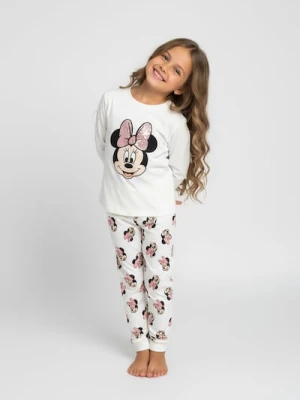 Sinsay - Welurowa piżama dwuczęściowa Minnie Mouse - kremowy