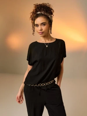 Sinsay - Wiskozowa bluzka - czarny