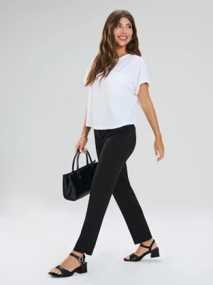 Sinsay - Wiskozowa bluzka z ozdobną kieszonką - biały