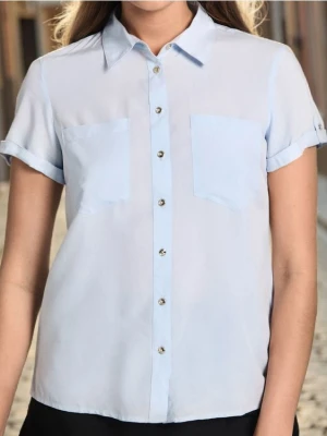 Sinsay - Wiskozowa koszula - niebieski