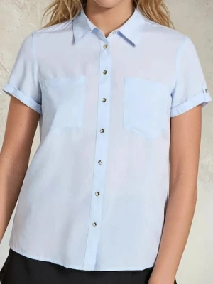 Sinsay - Wiskozowa koszula - niebieski