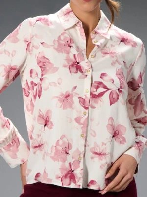 Sinsay - Wiskozowa koszula regular fit w kwiaty - wielobarwny