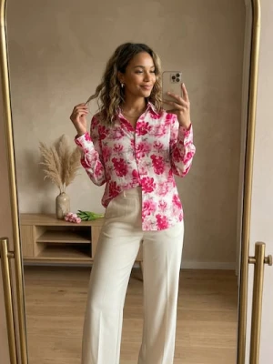 Sinsay - Wiskozowa koszula w kwiaty - wielobarwny