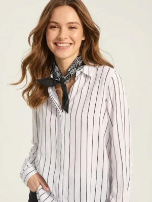 Sinsay - Wiskozowa koszula w paski - wielobarwny