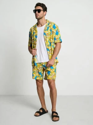 Sinsay - Wiskozowa koszula z krótkim rękawem The Simpsons - wielobarwny