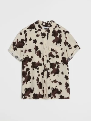 Sinsay - Wiskozowa koszula z ozdobnymi guzikami - wielobarwny