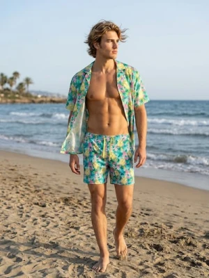 Sinsay - Wiskozowa koszula ze wzorem SpongeBob - wielobarwny