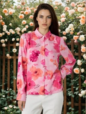 Sinsay - Wiskozowa koszula ze wzorem - wielobarwny