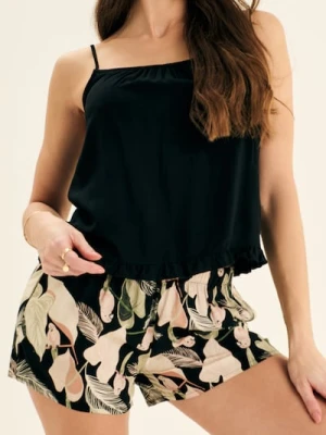 Sinsay - Wiskozowa piżama dwuczęściowa na ramiączkach - szary