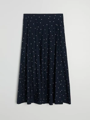 Sinsay - Wiskozowa spódnica midi w grochy - wielobarwny