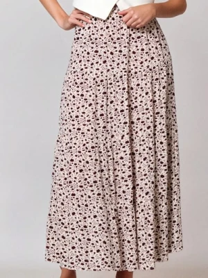 Sinsay - Wiskozowa spódnica midi w kwiaty - wielobarwny