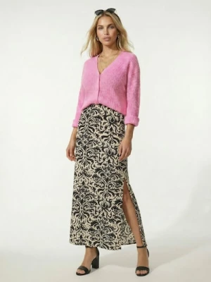 Sinsay - Wiskozowa spódnica midi z rozcięciami po bokach - kremowy