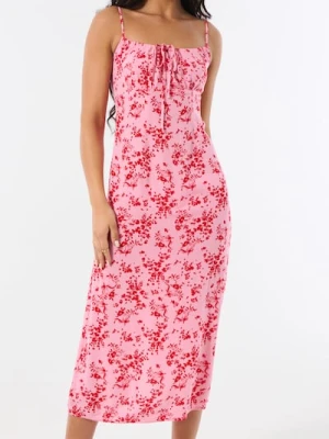 Sinsay - Wiskozowa sukienka w kwiaty - wielobarwny