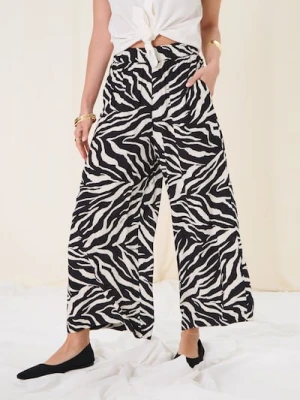 Sinsay - Wiskozowe spodnie culotte - wielobarwny