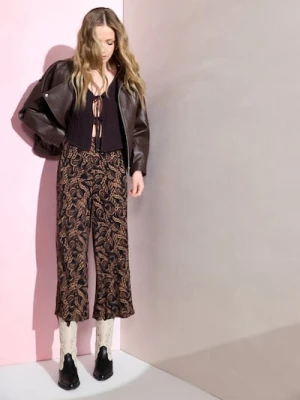 Sinsay - Wiskozowe spodnie culotte ze wzorem paisley - wielobarwny