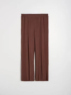 Sinsay - Wiskozowe spodnie palazzo Plus Size - brązowy
