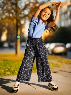 Sinsay - Wiskozowe spodnie wide leg w kwiatki - wielobarwny