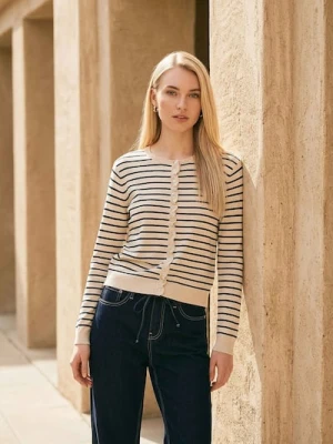 Sinsay - Wiskozowy kardigan w paski - wielobarwny