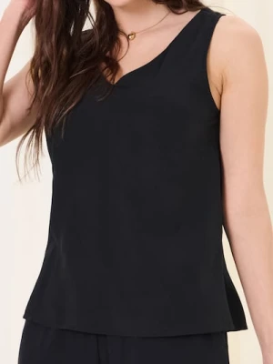 Sinsay - Wiskozowy top - czarny