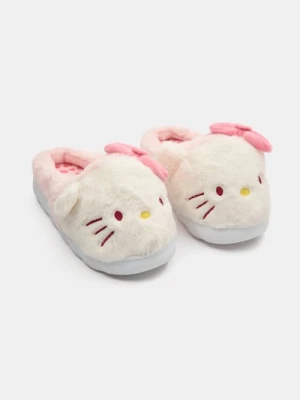 Sinsay - Wsuwane kapcie z haftem Hello Kitty - różowy