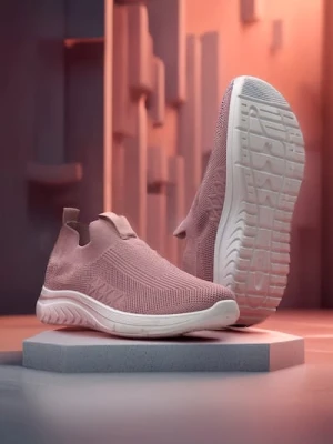 Sinsay - Wsuwane sneakersy - różowy