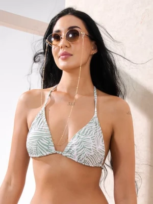 Sinsay - Wzorzysta góra od bikini - zielony