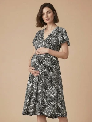 Sinsay - Wzorzysta sukienka ciążowa - czarny