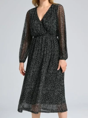 Sinsay - Wzorzysta sukienka midi - wielobarwny