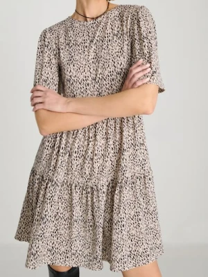 Sinsay - Wzorzysta sukienka mini - wielobarwny