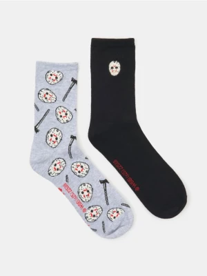 Sinsay - Wzorzyste skarpetki 2 pack Friday the 13th - wielobarwny