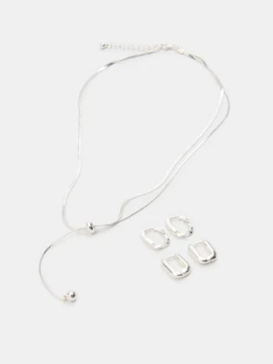 Sinsay - Zestaw biżuterii - srebrny