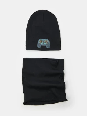 Sinsay - Zestaw czapka i komin - czarny