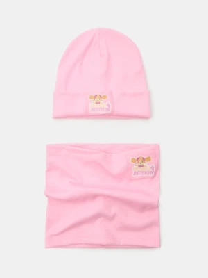 Sinsay - Zestaw czapka i komin PAW Patrol - różowy