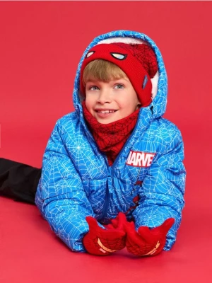 Sinsay - Zestaw: czapka, komin i rękawiczki Spider-Man - czerwony