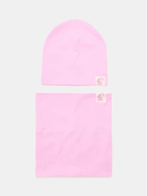 Sinsay - Zestaw: Czapka z kominem - niebieski