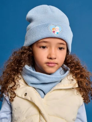 Sinsay - Zestaw: Czapka z kominem wykończony metalizowaną nicią Frozen - błękitny