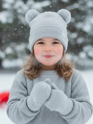 Sinsay - Zestaw: Czapka z rękawiczkami - szary