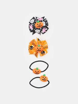 Sinsay - Zestaw gumek i spinek do włosów z motywem halloweenowym 4 pack - wielobarwny