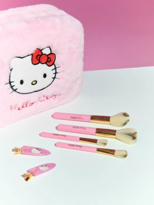 Sinsay - Zestaw pędzli do makijażu z organizerem Hello Kitty - wielobarwny