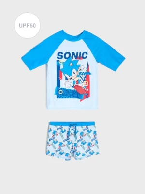 Sinsay - Zestaw plażowy UPF50 – Koszulka i szorty kąpielowe Sonic the Hedgehog - wielobarwny