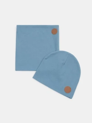 Sinsay - Zestaw: Prążkowana czapka z kominem - szary