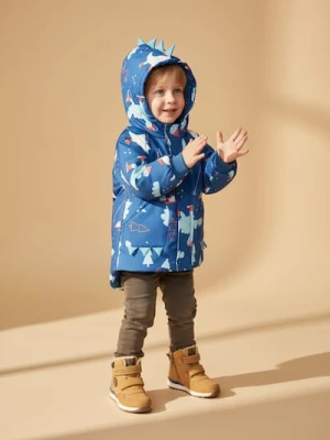 Sinsay - Zimowa kurtka z kapturem z elementami 3D - wielobarwny