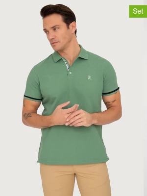 SIR RAYMOND TAILOR Koszulki polo (2 szt.) w kolorze zielonym i granatowym rozmiar: S